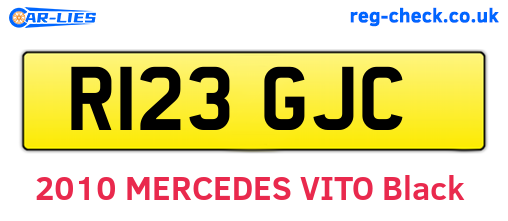 R123GJC are the vehicle registration plates.