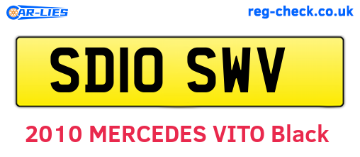 SD10SWV are the vehicle registration plates.