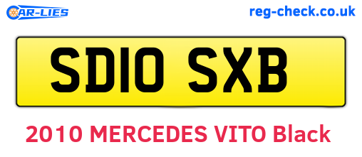 SD10SXB are the vehicle registration plates.