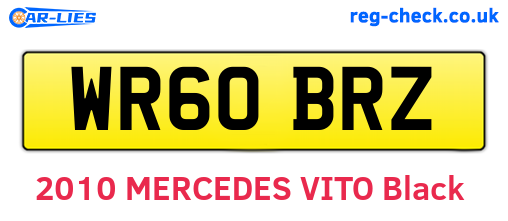 WR60BRZ are the vehicle registration plates.