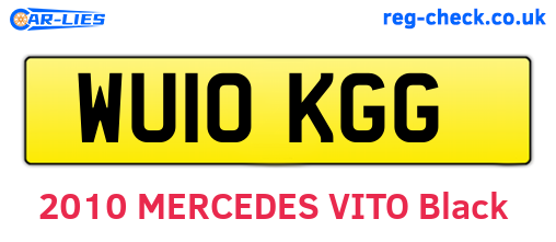 WU10KGG are the vehicle registration plates.