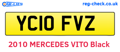 YC10FVZ are the vehicle registration plates.