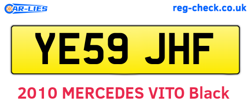 YE59JHF are the vehicle registration plates.