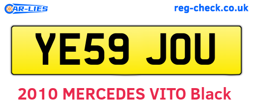 YE59JOU are the vehicle registration plates.