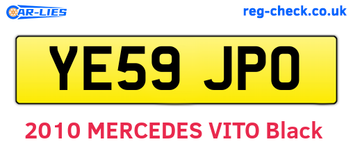 YE59JPO are the vehicle registration plates.