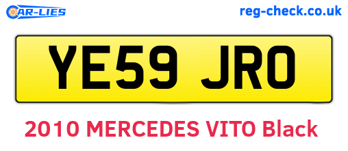 YE59JRO are the vehicle registration plates.
