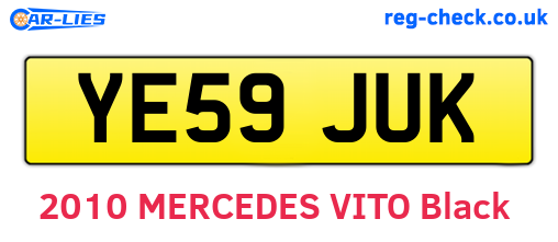 YE59JUK are the vehicle registration plates.