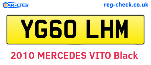 YG60LHM are the vehicle registration plates.