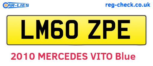 LM60ZPE are the vehicle registration plates.