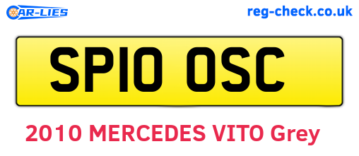 SP10OSC are the vehicle registration plates.