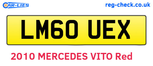 LM60UEX are the vehicle registration plates.