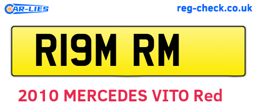 R19MRM are the vehicle registration plates.