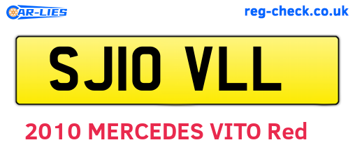 SJ10VLL are the vehicle registration plates.