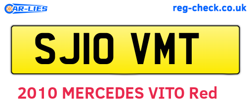 SJ10VMT are the vehicle registration plates.