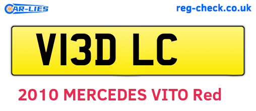V13DLC are the vehicle registration plates.