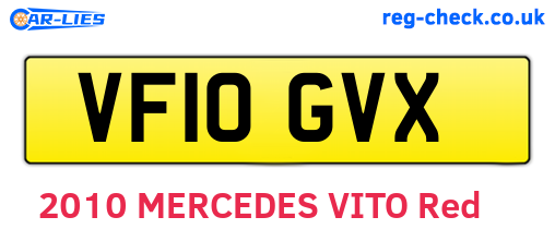 VF10GVX are the vehicle registration plates.