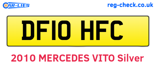 DF10HFC are the vehicle registration plates.