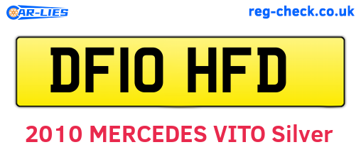 DF10HFD are the vehicle registration plates.