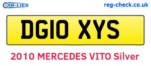 DG10XYS are the vehicle registration plates.