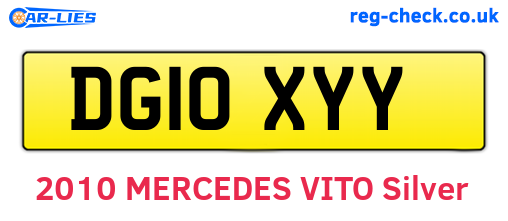 DG10XYY are the vehicle registration plates.