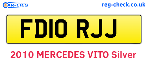 FD10RJJ are the vehicle registration plates.