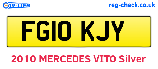 FG10KJY are the vehicle registration plates.