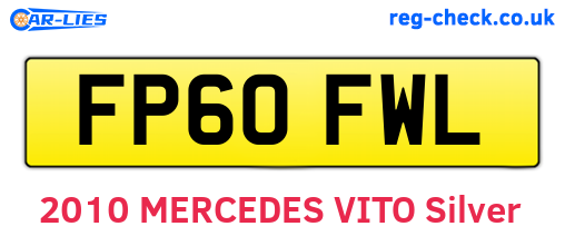 FP60FWL are the vehicle registration plates.