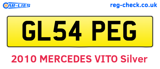 GL54PEG are the vehicle registration plates.
