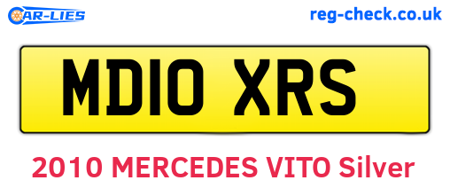 MD10XRS are the vehicle registration plates.