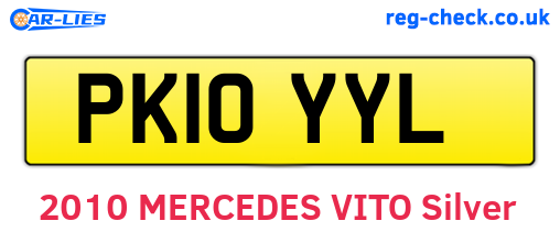 PK10YYL are the vehicle registration plates.