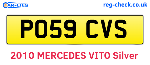 PO59CVS are the vehicle registration plates.