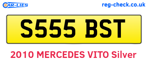 S555BST are the vehicle registration plates.