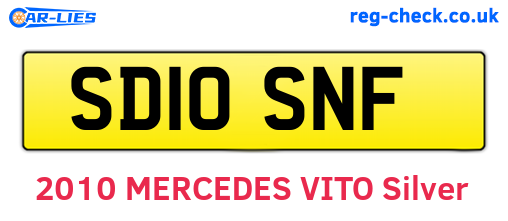 SD10SNF are the vehicle registration plates.