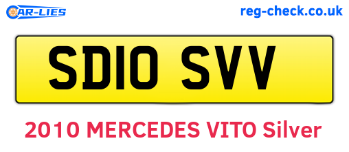 SD10SVV are the vehicle registration plates.