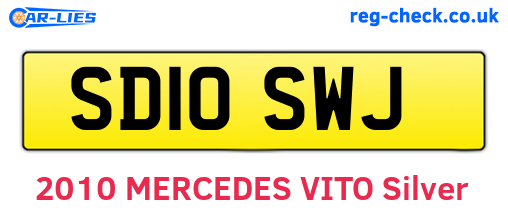 SD10SWJ are the vehicle registration plates.
