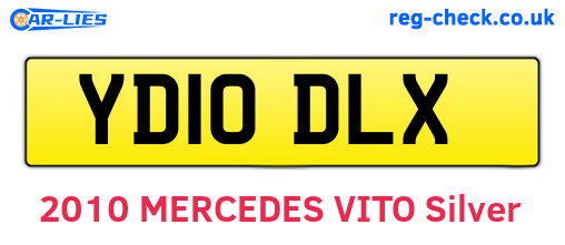 YD10DLX are the vehicle registration plates.