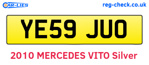 YE59JUO are the vehicle registration plates.