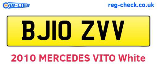 BJ10ZVV are the vehicle registration plates.