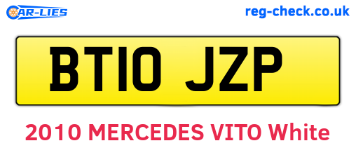 BT10JZP are the vehicle registration plates.