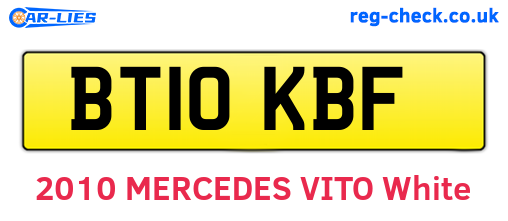 BT10KBF are the vehicle registration plates.