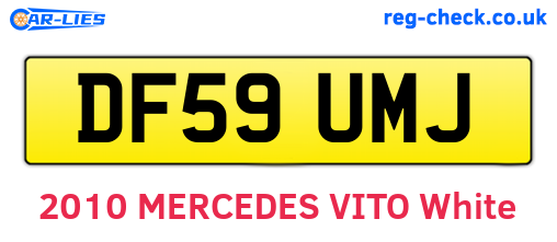 DF59UMJ are the vehicle registration plates.