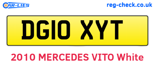 DG10XYT are the vehicle registration plates.