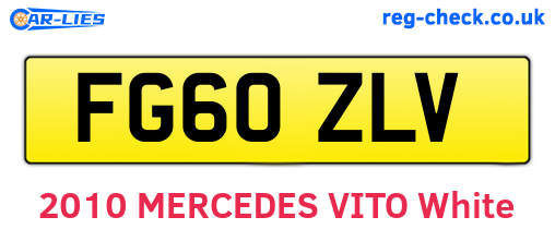 FG60ZLV are the vehicle registration plates.