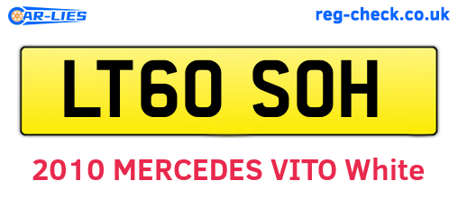 LT60SOH are the vehicle registration plates.
