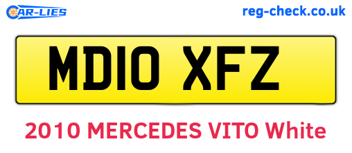 MD10XFZ are the vehicle registration plates.