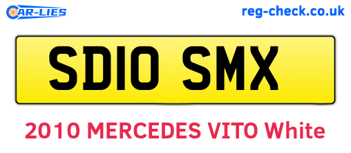 SD10SMX are the vehicle registration plates.
