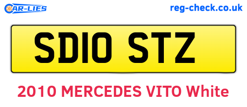 SD10STZ are the vehicle registration plates.