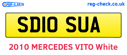 SD10SUA are the vehicle registration plates.