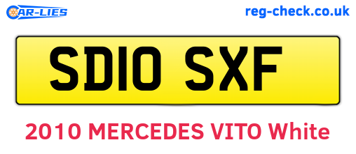 SD10SXF are the vehicle registration plates.