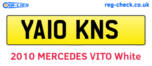 YA10KNS are the vehicle registration plates.
